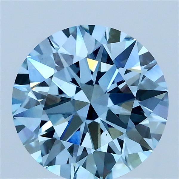 1.52ct Round FANCY VIVID BLUE VS1 Lab Created Diamond
