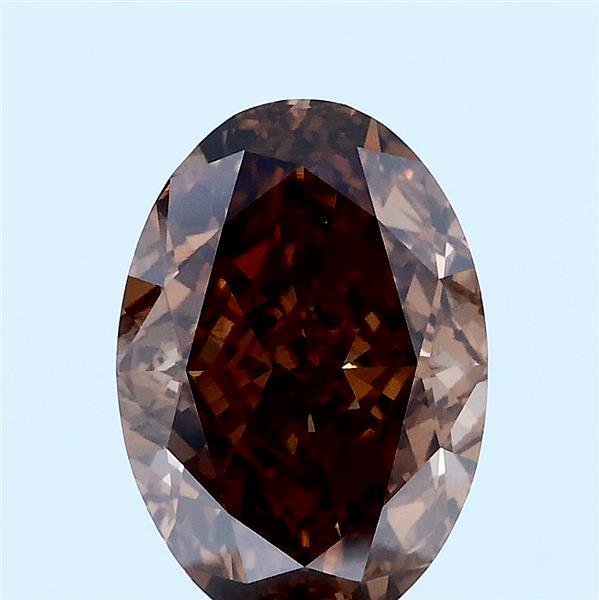 3.02ct Oval FANCY BROWN VVS2 Lab Created Diamond