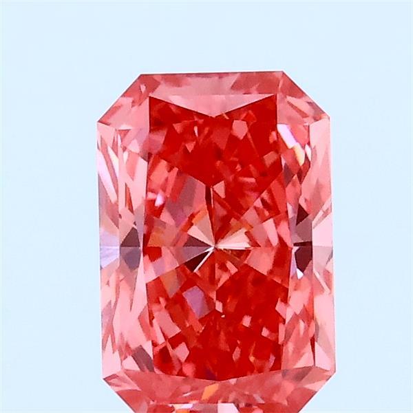 1.01ct Radiant FANCY VIVID PINK VVS2 Lab Created Diamond