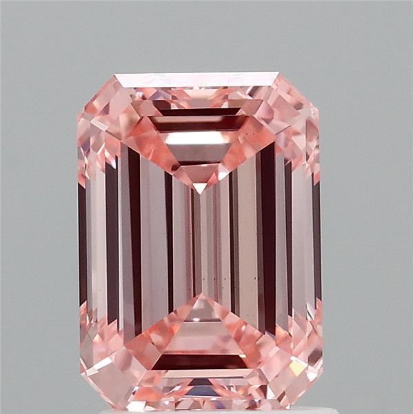 2.01ct Emerald FANCY INTENSE PINK VS1 Lab Created Diamond