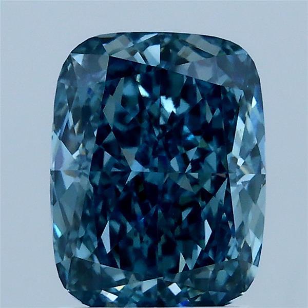 2.06ct Cushion FANCY VIVID BLUE VS1 Lab Created Diamond