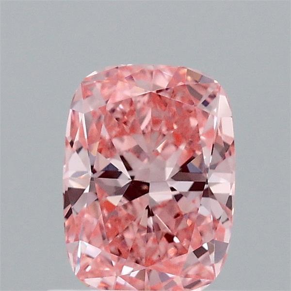 0.89ct Cushion FANCY VIVID PINK VVS2 Lab Created Diamond