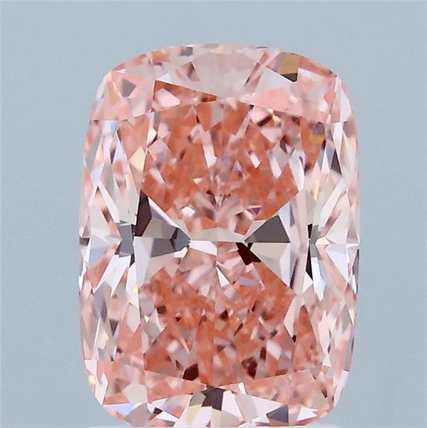 2.07ct Cushion FANCY VIVID PINK VVS2 Lab Created Diamond