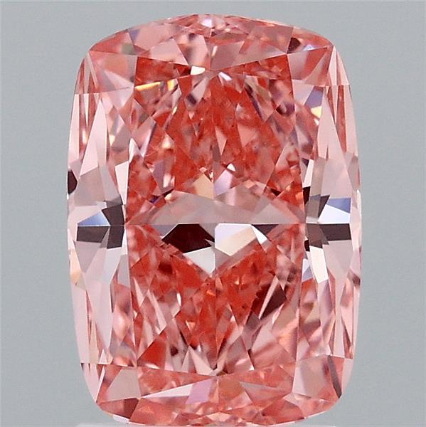 2.18ct Cushion FANCY VIVID PINK VS1 Lab Created Diamond