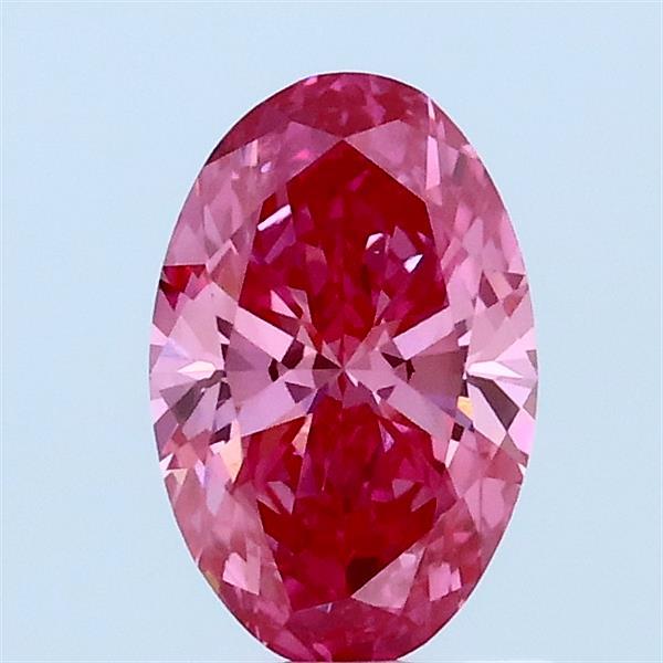 0.75ct Oval FANCY VIVID PINK VS1 Lab Created Diamond