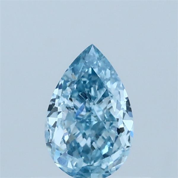 0.55ct Pear FANCY VIVID BLUE VVS2 Lab Created Diamond