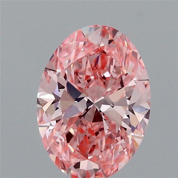 1.53ct Oval FANCY VIVID PINK VVS2 Lab Created Diamond