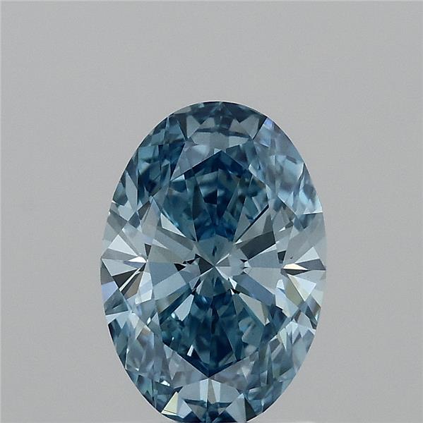 1.5ct Oval FANCY VIVID BLUE VVS2 Lab Created Diamond