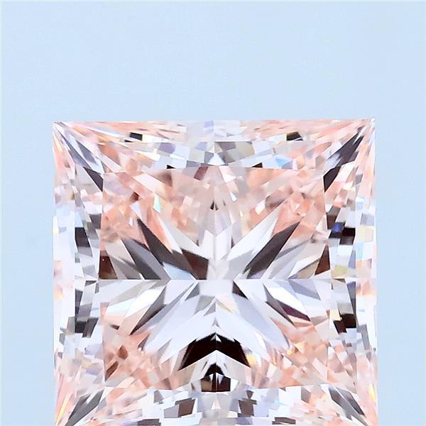 4.21ct Princess FANCY INTENSE PINK VVS2 Lab Created Diamond