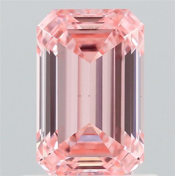 1.08ct Emerald FANCY INTENSE PINK VS1 Lab Created Diamond