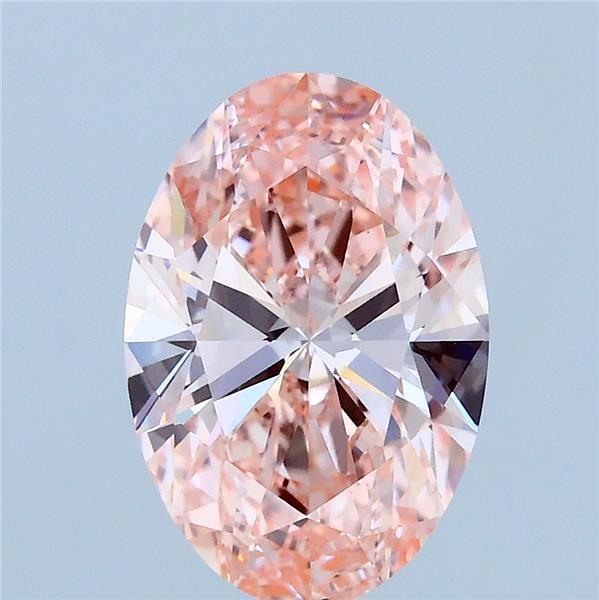 2.08ct Oval FANCY VIVID PINK VVS2 Lab Created Diamond