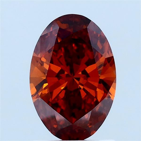 1.01ct Oval FANCY DEEP ORANGE VVS2 Lab Created Diamond