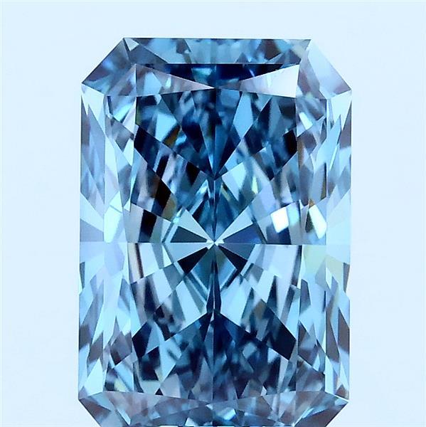 2.91ct Radiant FANCY VIVID BLUE VVS2 Lab Created Diamond