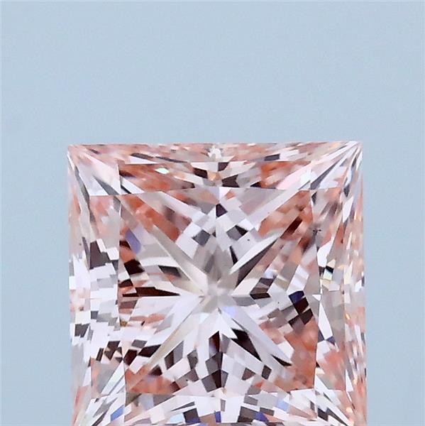 2.03ct Princess FANCY INTENSE PINK VS1 Lab Created Diamond