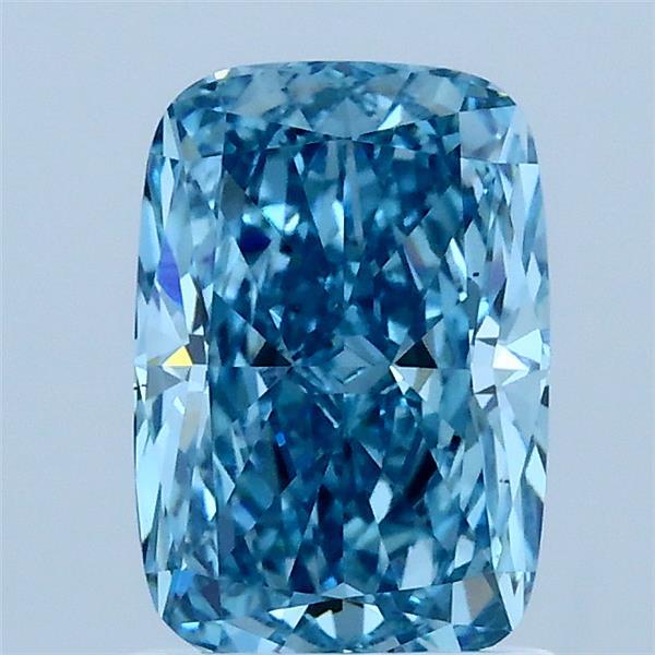 1.5ct Cushion FANCY VIVID BLUE VVS2 Lab Created Diamond