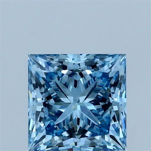 1.09ct Princess FANCY VIVID BLUE VS1 Lab Created Diamond