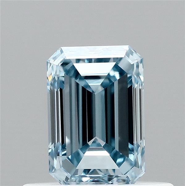 0.54ct Emerald FANCY VIVID BLUE VVS2 Lab Created Diamond