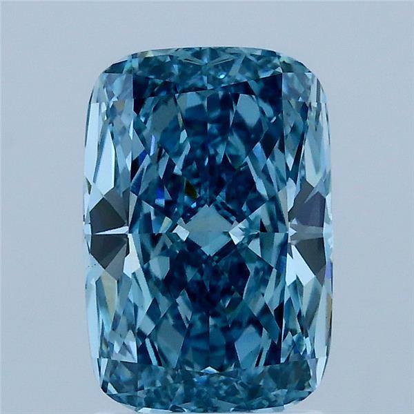 2.02ct Cushion FANCY VIVID BLUE VS1 Lab Created Diamond