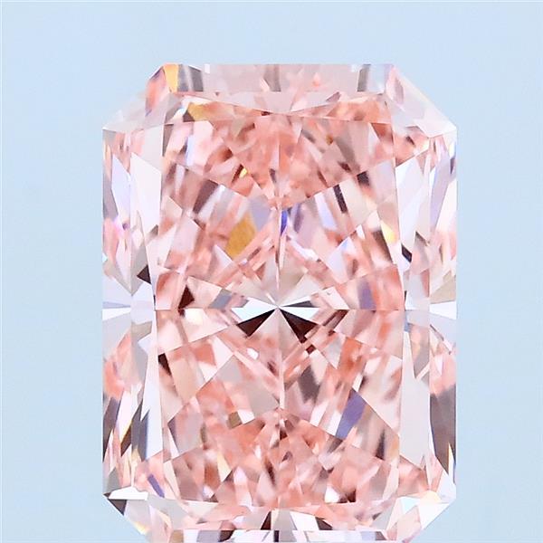 3ct Radiant FANCY VIVID PINK VVS2 Lab Created Diamond