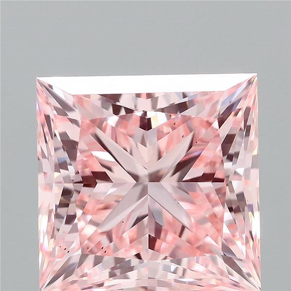 2.54ct Princess FANCY INTENSE PINK VS2 Lab Created Diamond