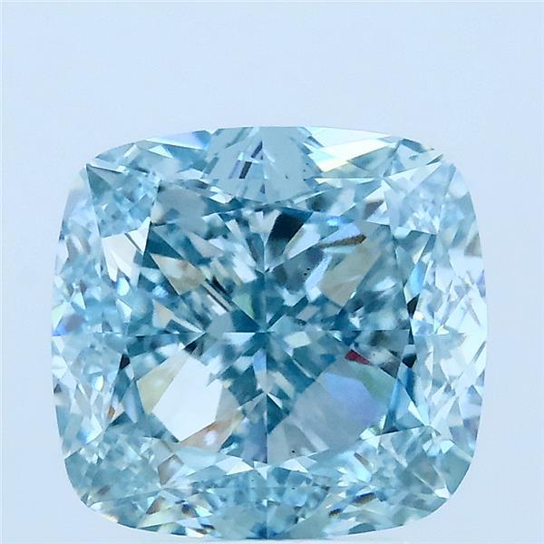 4.06ct Cushion FANCY VIVID BLUE VS1 Lab Created Diamond