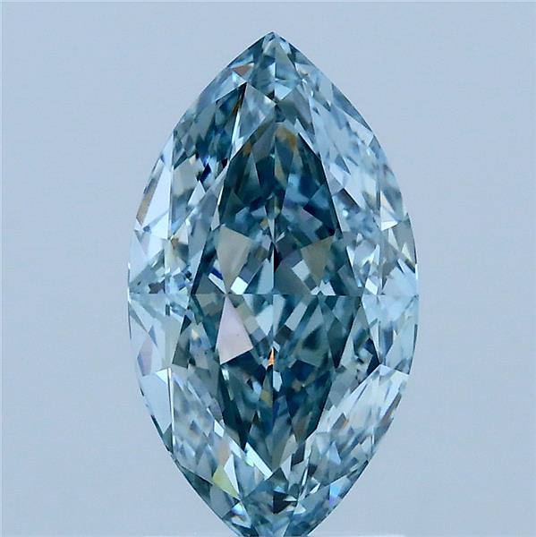 2.09ct Marquise FANCY INTENSE GREENISH BLUE VVS2 Lab Created Diamond