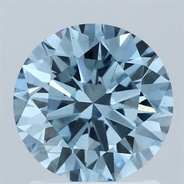 1.5ct Round FANCY VIVID BLUE VS2 Lab Created Diamond