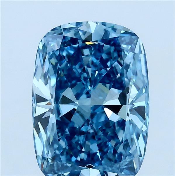 2.06ct Cushion FANCY VIVID BLUE VVS2 Lab Created Diamond