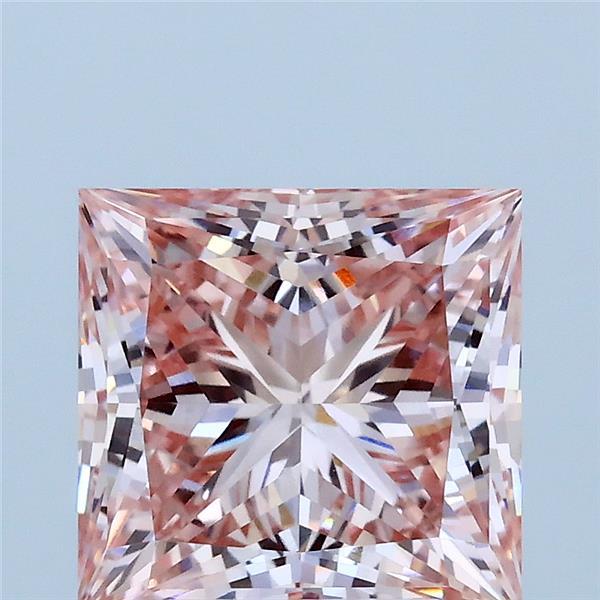 3.02ct Princess FANCY INTENSE PINK VVS2 Lab Created Diamond