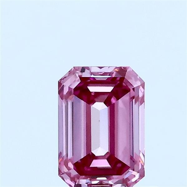 0.55ct Emerald FANCY VIVID PINK VVS1 Lab Created Diamond