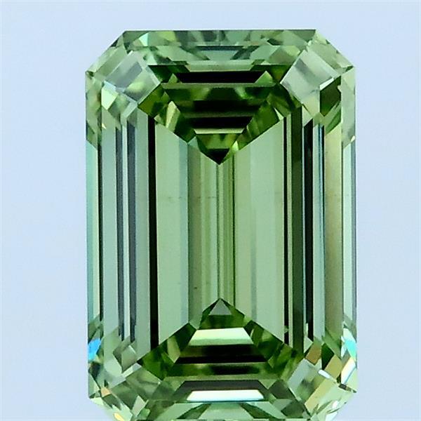 1.53ct Emerald FANCY VIVID GREEN VS1 Lab Created Diamond