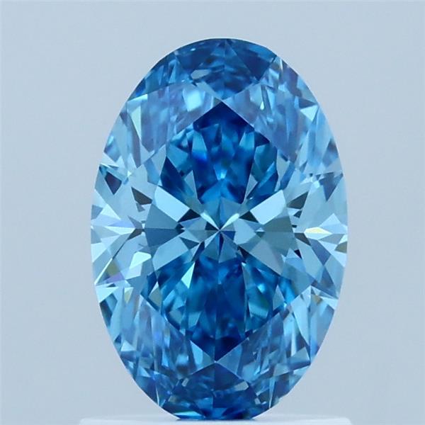 1.05ct Oval FANCY VIVID BLUE VVS2 Lab Created Diamond