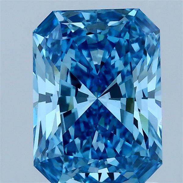 1.53ct Radiant FANCY VIVID BLUE VVS2 Lab Created Diamond