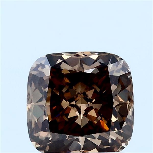 1.01ct Cushion FANCY BROWN VS2 Lab Created Diamond