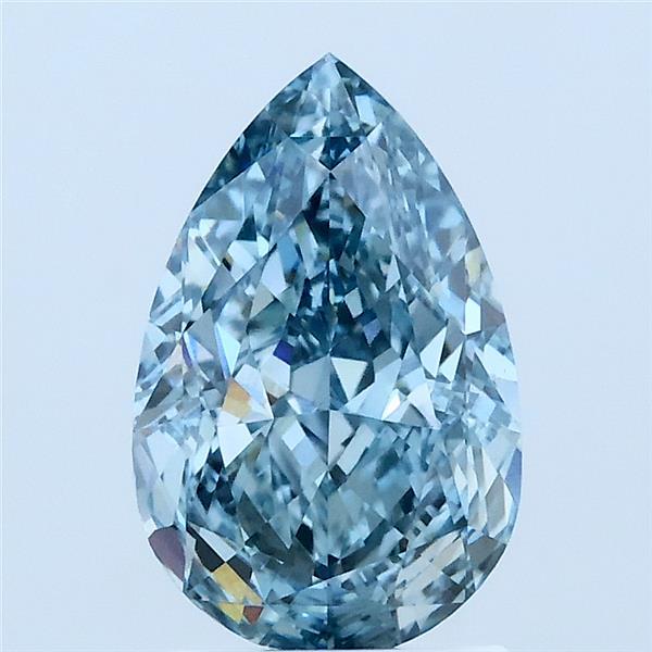 2.07ct Pear FANCY VIVID BLUE VVS2 Lab Created Diamond