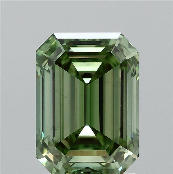 2.05ct Emerald FANCY VIVID GREEN VS1 Lab Created Diamond