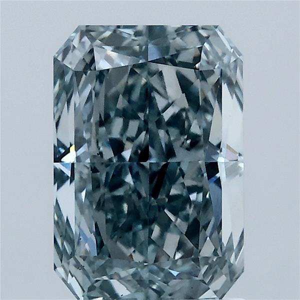 2ct Radiant FANCY INTENSE BLUE VS2 Lab Created Diamond