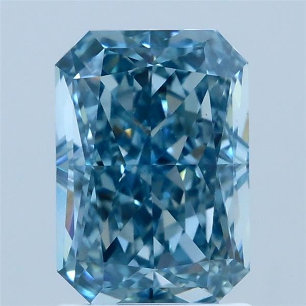 2.04ct Radiant FANCY VIVID BLUE VS1 Lab Created Diamond
