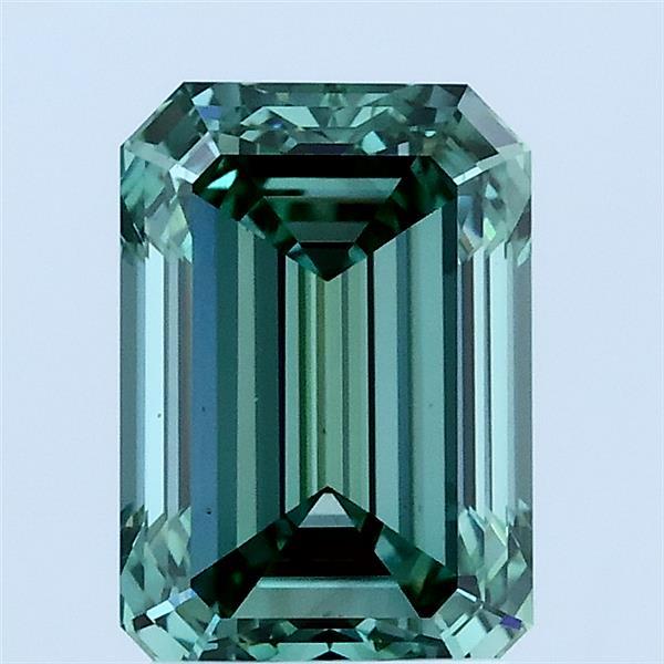 2ct Emerald FANCY VIVID GREEN VS1 Lab Created Diamond