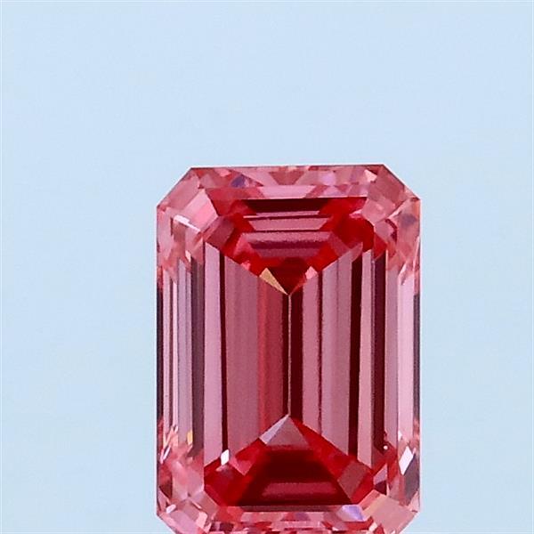 0.73ct Emerald FANCY VIVID PINK VVS2 Lab Created Diamond