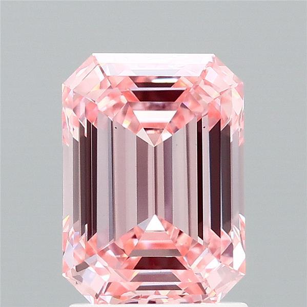 2.04ct Emerald FANCY INTENSE PINK VS1 Lab Created Diamond