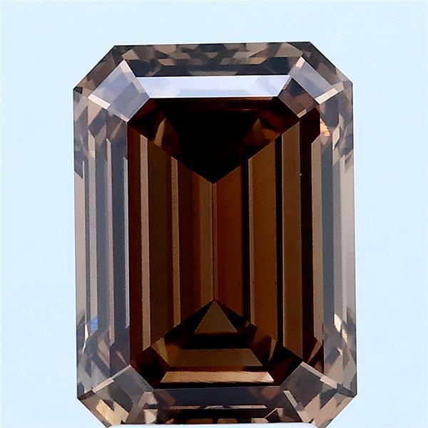 3.03ct Emerald FANCY BROWN VVS2 Lab Created Diamond
