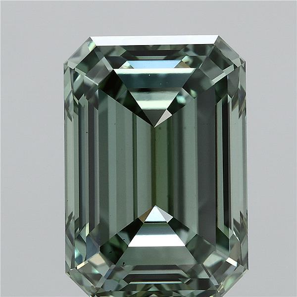6.16ct Emerald FANCY VIVID GREEN VS1 Lab Created Diamond