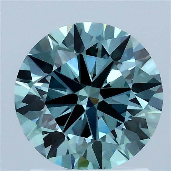1.5ct Round FANCY VIVID GREEN VS1 Lab Created Diamond