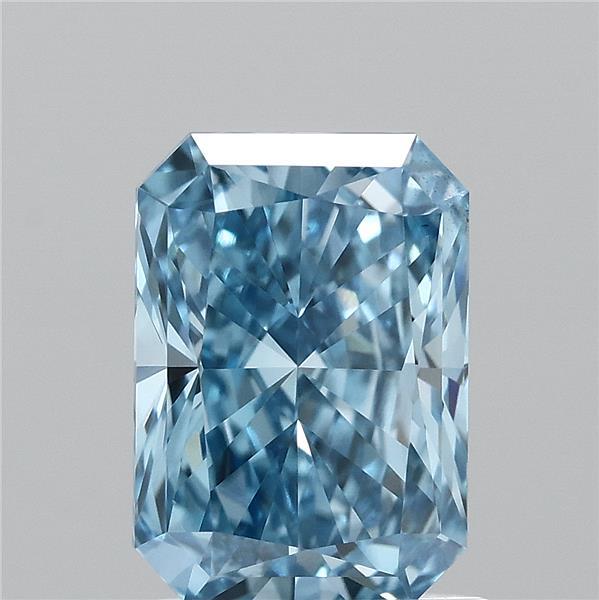 1.65ct Radiant FANCY VIVID BLUE VS2 Lab Created Diamond
