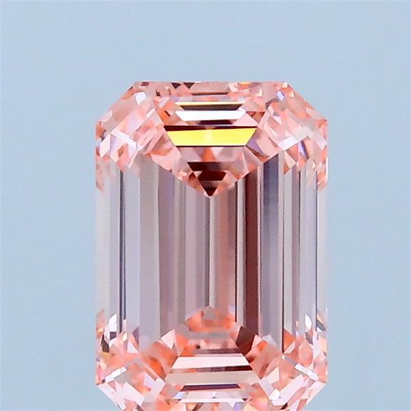 1.04ct Emerald FANCY VIVID PINK VVS2 Lab Created Diamond