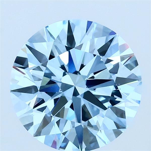 1.84ct Round FANCY VIVID BLUE VS2 Lab Created Diamond