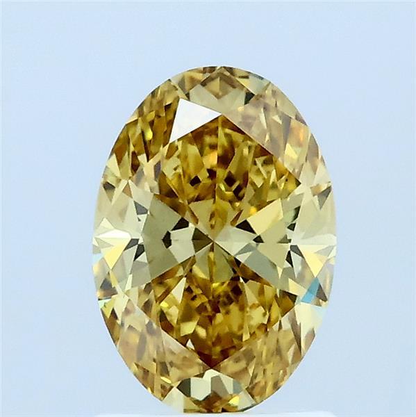 1.04ct Oval FANCY INTENSE YELLOW VS1 Lab Created Diamond