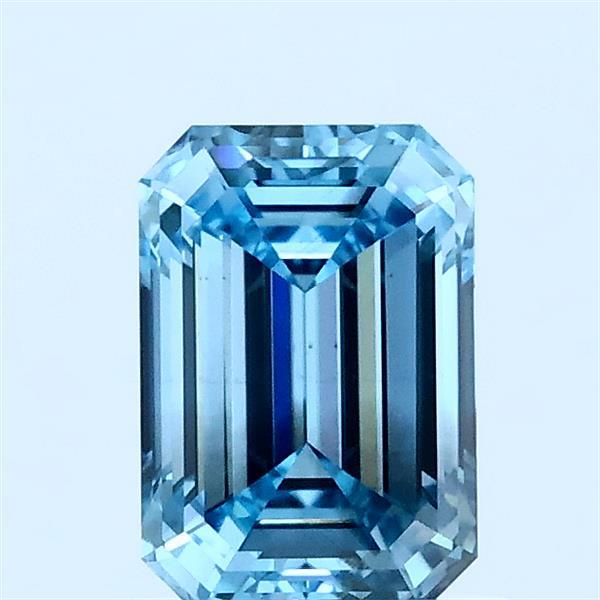 1.06ct Emerald FANCY VIVID BLUE VS2 Lab Created Diamond