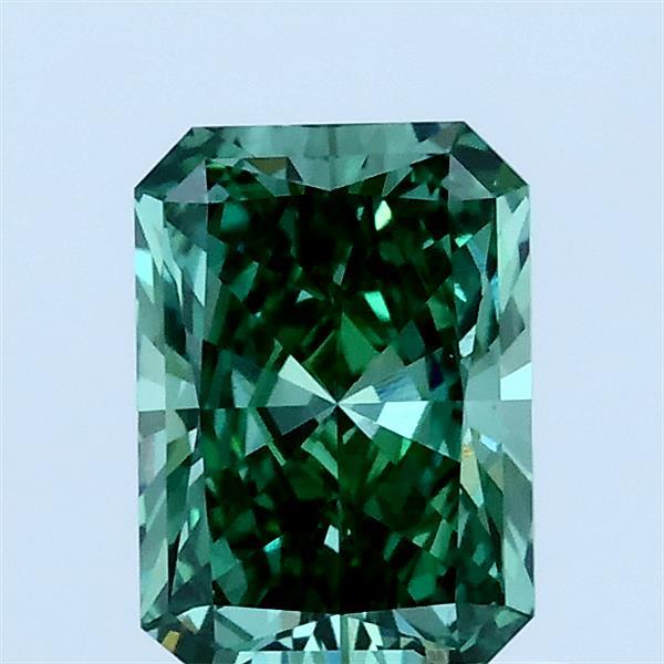 1.05ct Radiant FANCY VIVID GREEN VS1 Lab Created Diamond